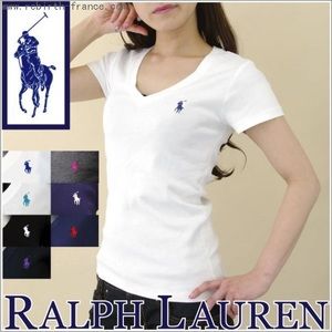 Polo Ralph Lauren White Short Sleeve V-Neck Top